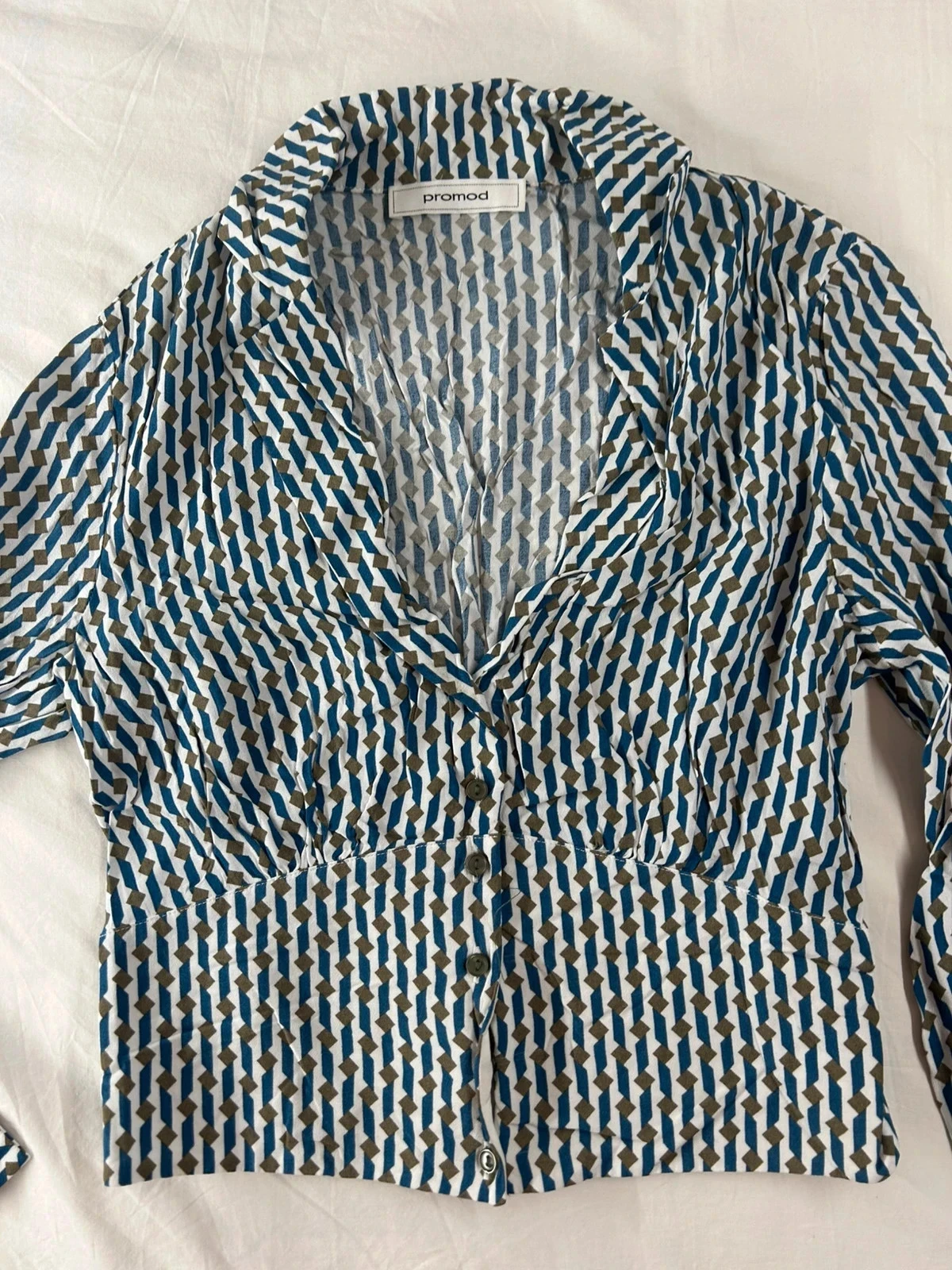 Vintage Promod geruite blouse – photo 3